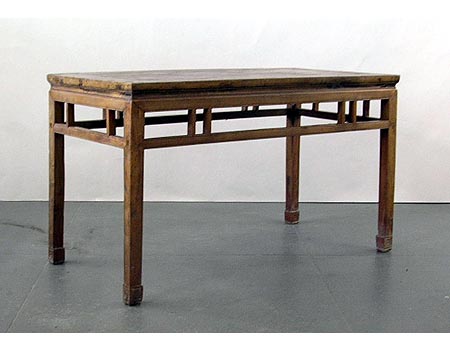 A large country-style rectangular table