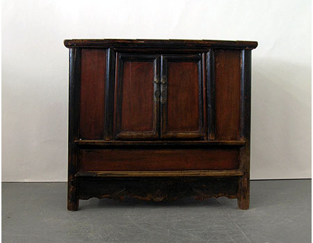 An unusual country-style side coffer