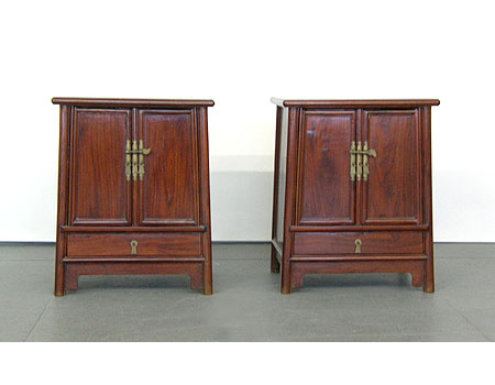 A pair of Ming-style mini-noodle cabinets, Miantiaogui